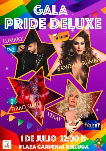 Dolores, evento: Gala 'Pride De Luxe' con el mago Lumaky, la cantante y 'supervedette' Sandra Bruman, la drag queen Sirio y el transformista Yeray, dentro de los actos del 'Orgullo LGTBI' organizados por la Concejalía de Igualdad