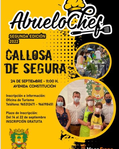Callosa de Segura, evento: APLAZADO II Concurso Gastronómico 'Abuelo Chef' para abuelos y nietos, dentro de la Feria Outlet organizada por la Concejalía de Comercio y la asociación de comercio mixto