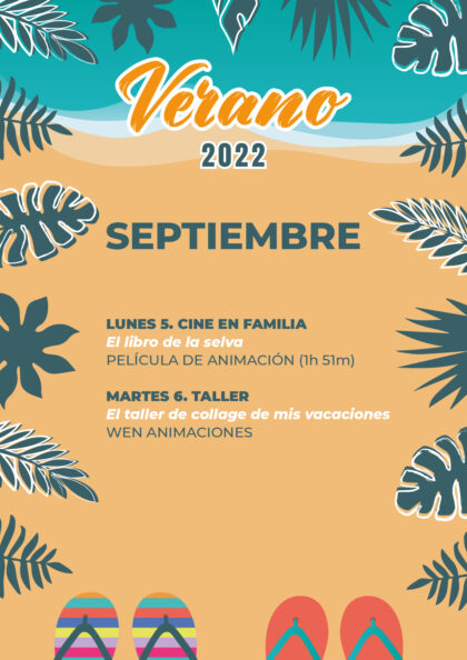 Orihuela, evento: Taller 'Collage de mis vacaciones', por 'Wen Animaciones', en el ciclo 'Los talleres de la biblioteca', dentro de la programación cultural de septiembre 2022 de la Biblioteca Municipal ‘María Moliner’