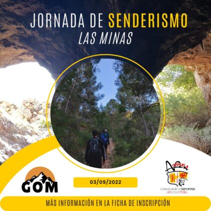 Orihuela, evento: Inscripción a la ruta senderista Las Minas de la Sierra de Orihuela, dentro del programa de actividades en el medio natural organizado por el Grupo Oriolano de Montañismo (GOM) con la colaboración de la Concejalía de Deportes