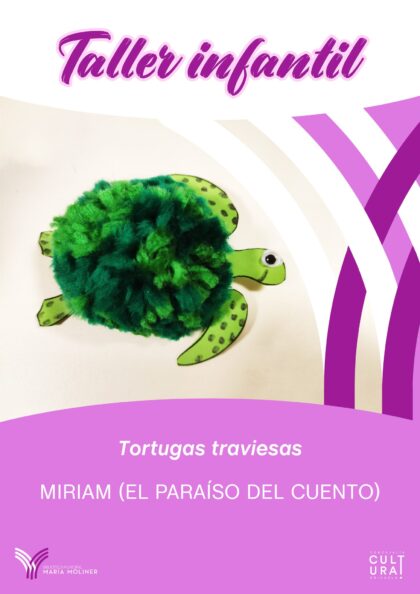 Orihuela, evento: Taller 'Tortugas traviesas', por Myriam de 'El paraíso del cuento', en el ciclo 'Los talleres de la biblioteca', dentro de la programación cultural de septiembre 2022 de la Biblioteca Municipal ‘María Moliner’