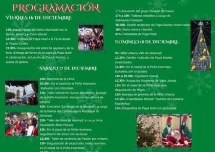 La XII Feria de Navidad en Almoradí se celebrará del 16 al 18 de diciembre en la Plaza de la Constitución