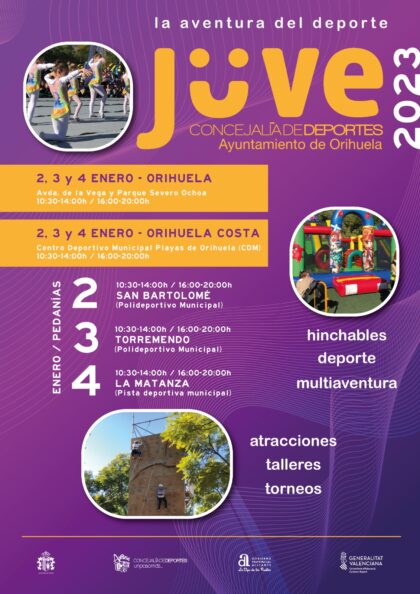Orihuela reanuda JUVE en la ciudad, pedanías y costa