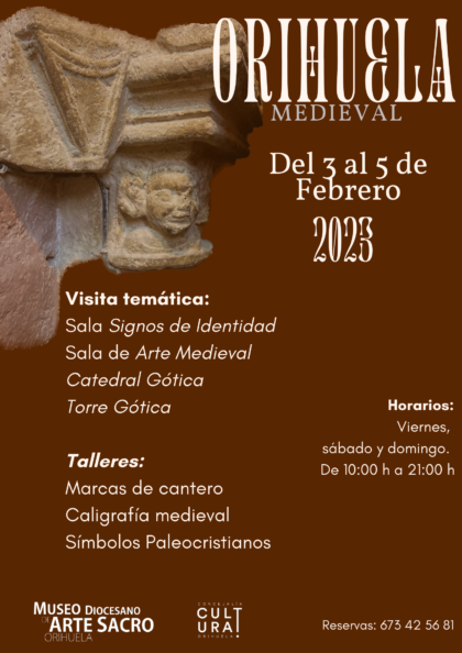 Orihuela, evento: Visitas guiadas temáticas de la Catedral gótica y de la Torre Campanario, dentro de la XXIII edición del Mercado Medieval en Orihuela organizada por la Concejalía de Festividades